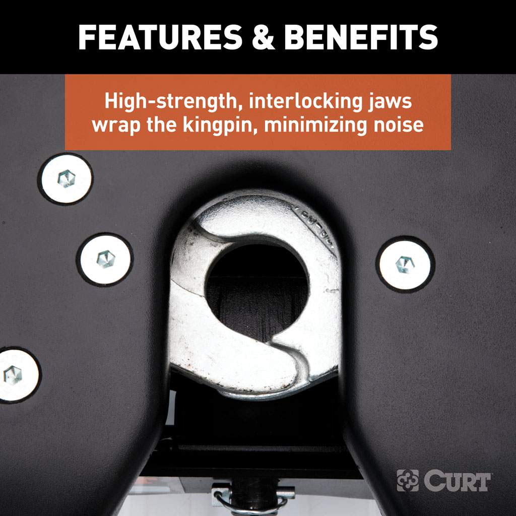 CURT A30 5th Wheel Hitch | 16070 | Silverado/Sierra HD 8' Bed Puck System | 30K