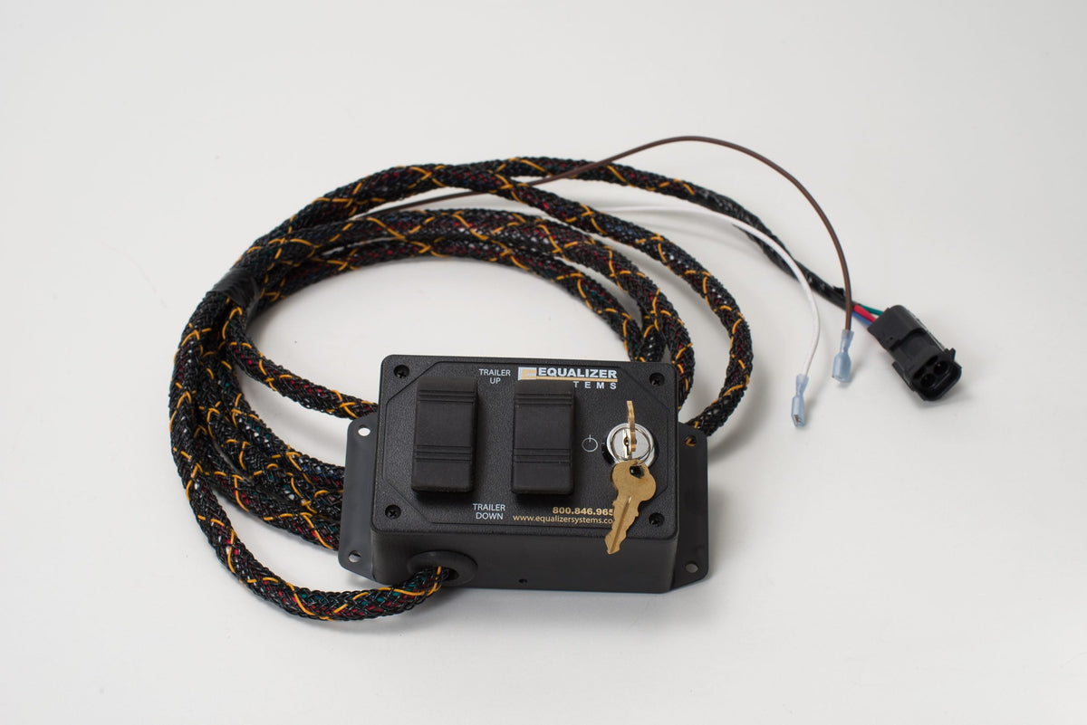 EQ Systems Dual Switch Switchgear #6540 | Square Black 4-Pin | Dual Jack 2-Switch
