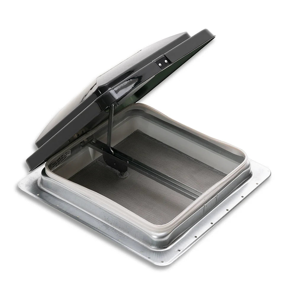 Hengs 14x14 RV Roof Vent | Galvanized Base | Manual or 12V Powered