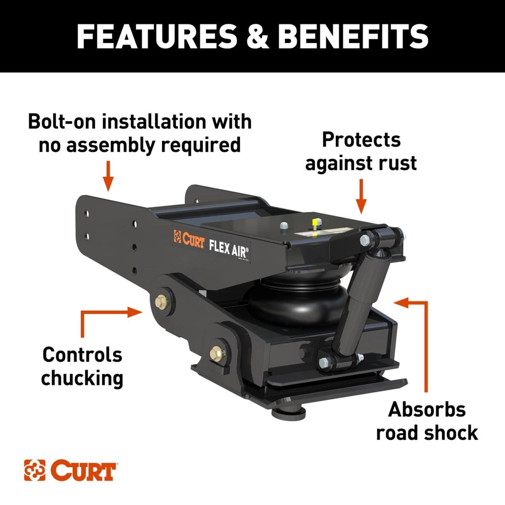 Curt Flex Air 5th Wheel Pin Box - Lippert Rhino - 21,000 lbs 807711