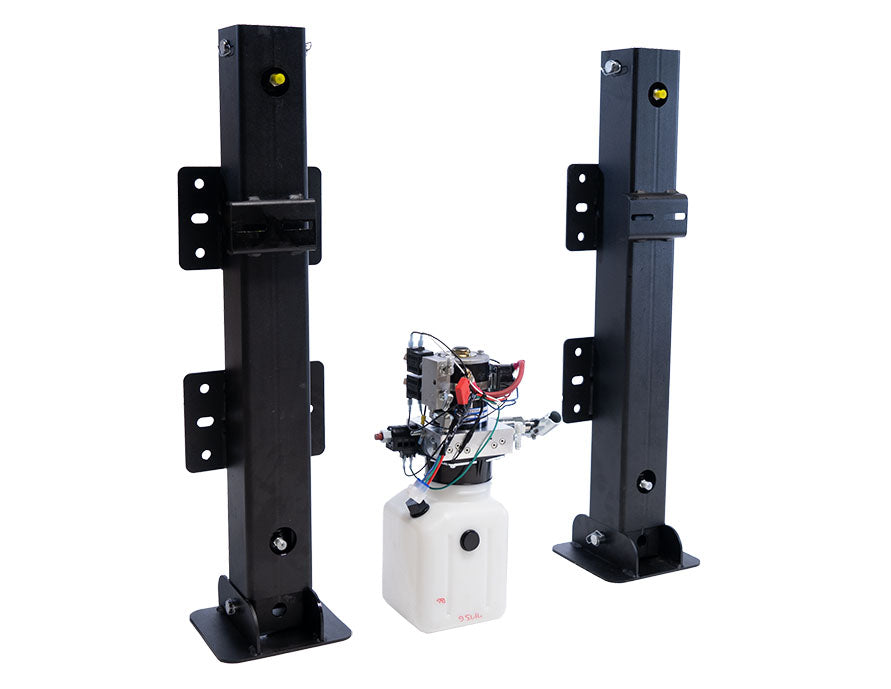 EQ Systems AM 2/24 Hydraulic Trailer Jack | Dual Leg | 24,000 lbs | Hand Pump Override