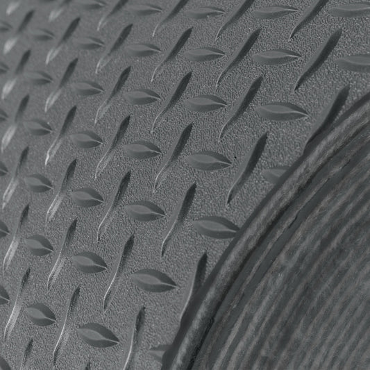 8' Diamond Pattern Non-Slip RV Flooring Gray