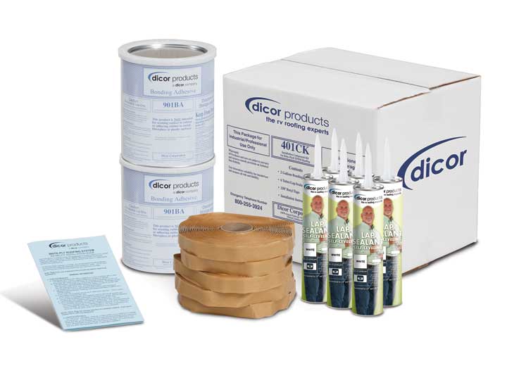 Dicor 401CK Installation And Component Kit For Polar White EPDM And TPO Roofing