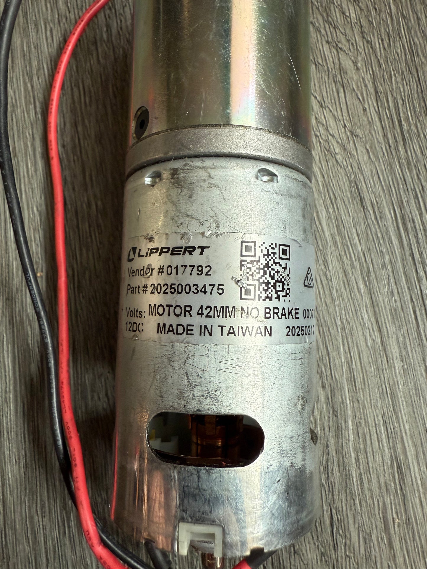 Lippert 42MM NO BRAKE Slimrack Plus 12V 2025003475 Slide Out Motor