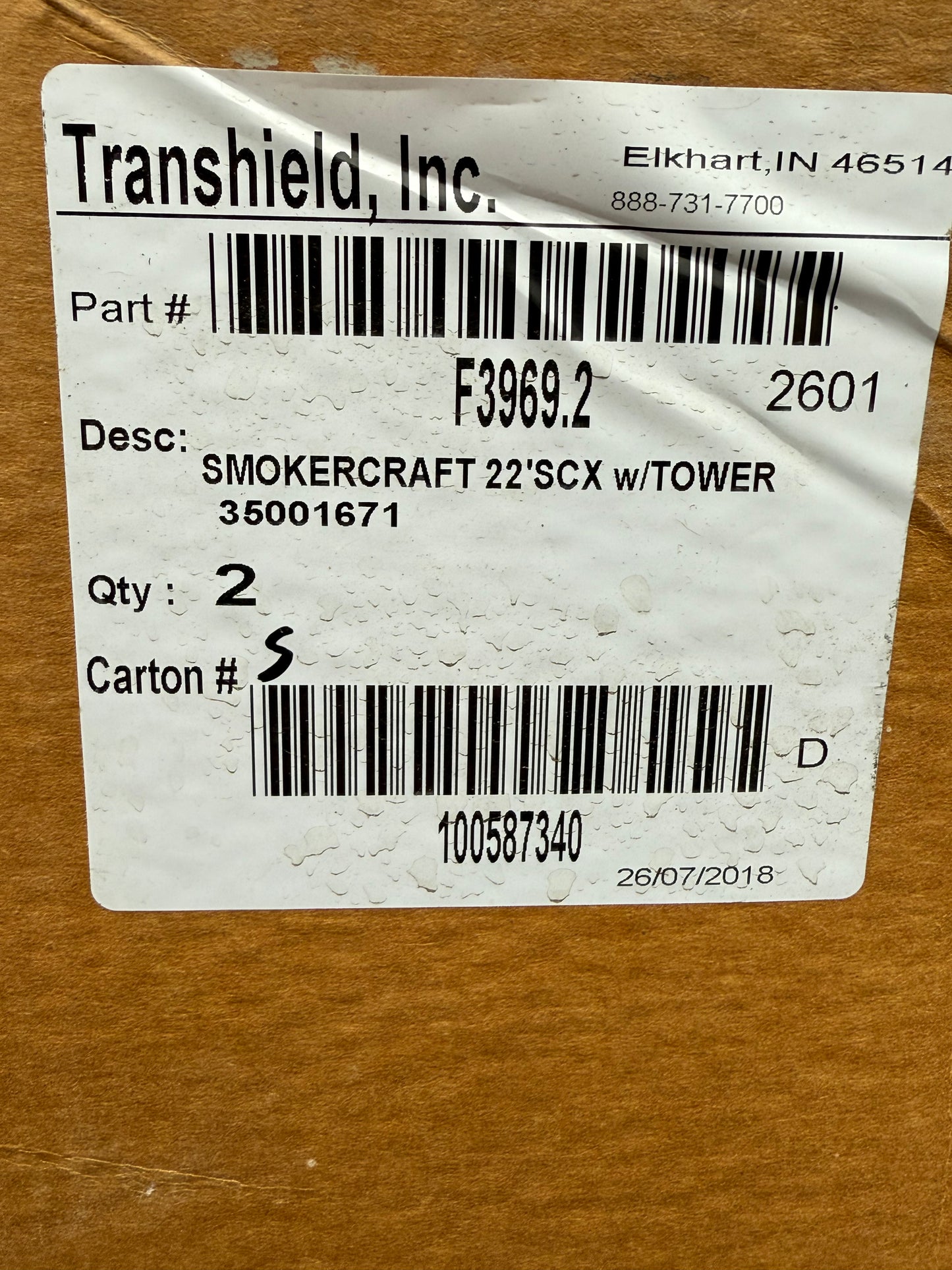 Transhield White Cover Smokercraft 22' SCX w/ TOWER NEW 1PC - Tight Boat Marine