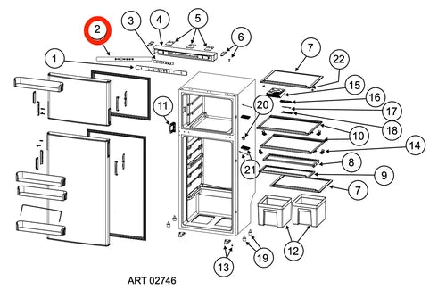 Norcold 640085 Control Panel Front Sticker | N8DC & N10DC Series