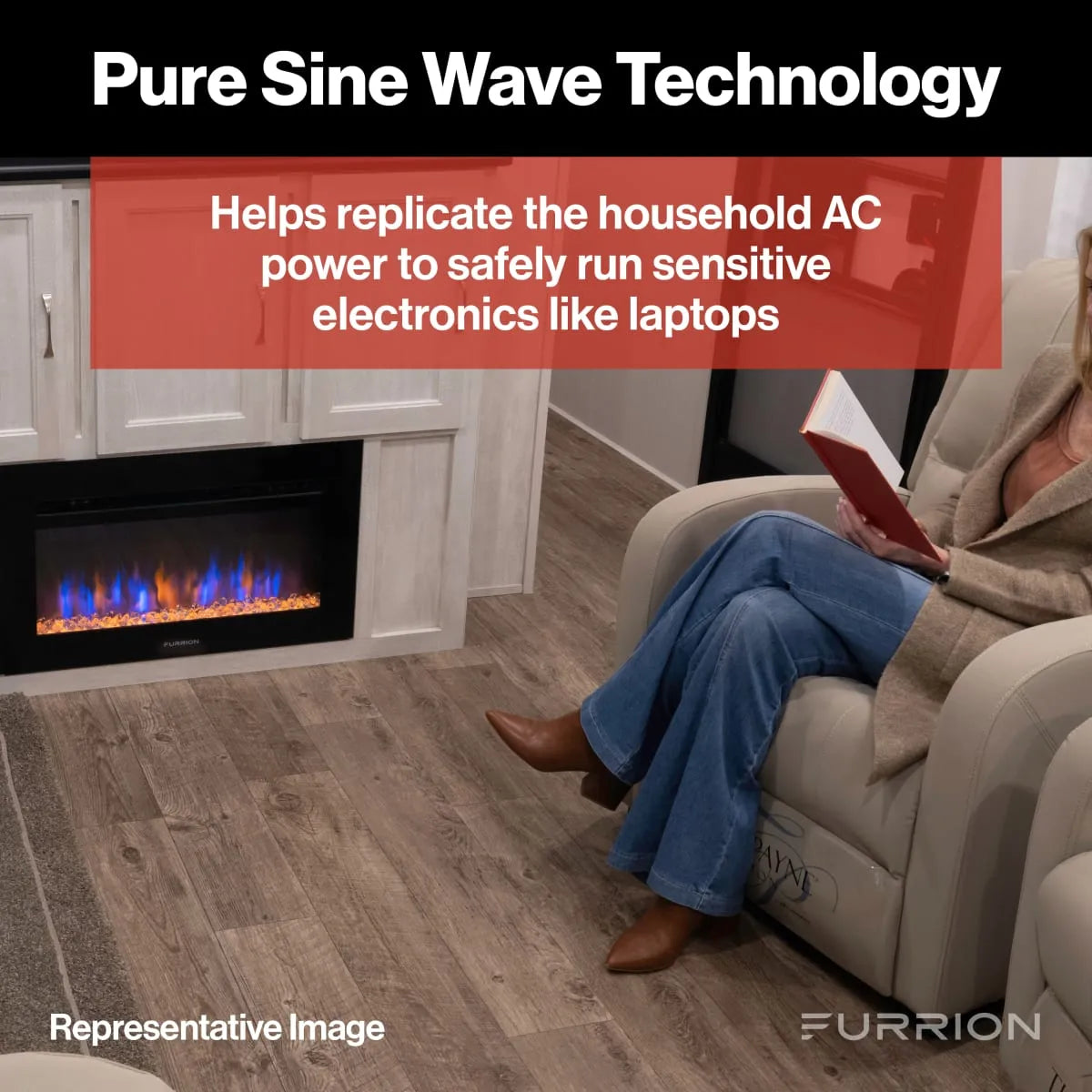Furrion 1000W Pure Sine Wave Inverter FIVBDP10A 12VDC to 110V AC