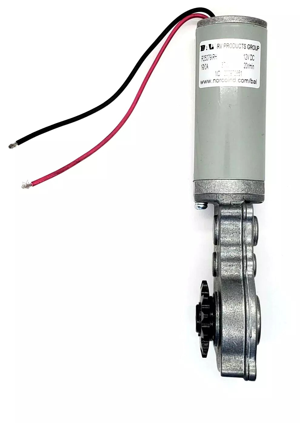 NORCO BAL R25079 RH 12VDC 37W 10.0A 10-TEETH 20R/MIN MOTOR EXACT-Slide Out Systems 10800098 21900005