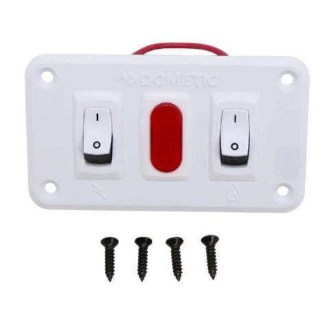 Dometic RV Gas-Electric Water Heater White Dual 12V Switch Panel 91230