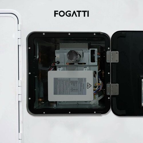 Fogatti 42,000 BTU RV InstaShower 6 Tankless Water Heater with Black Door