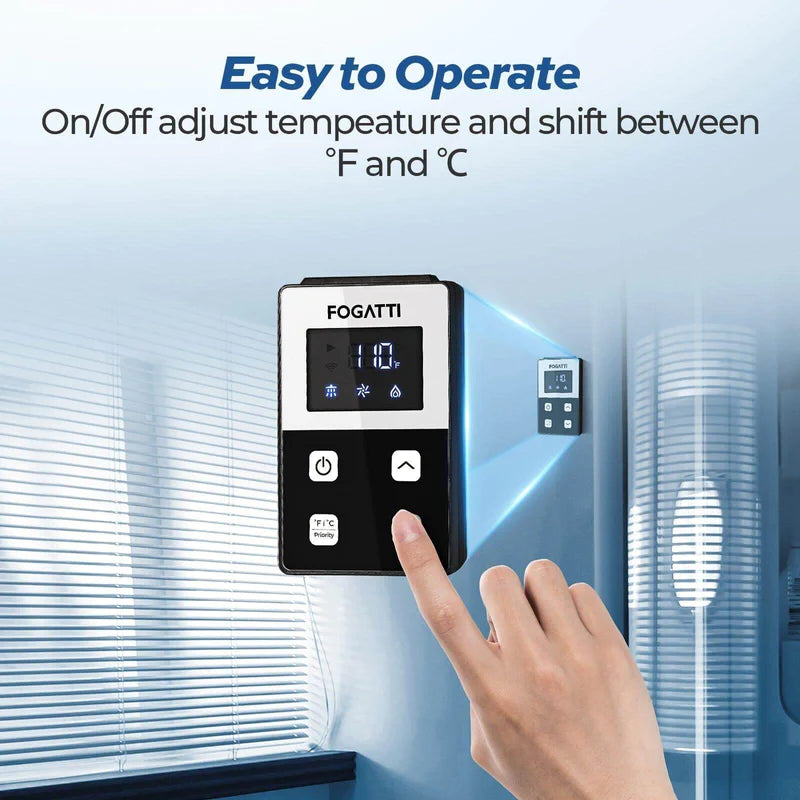 Fogatti 42,000 BTU RV InstaShower 6 Tankless Water Heater with Black Door