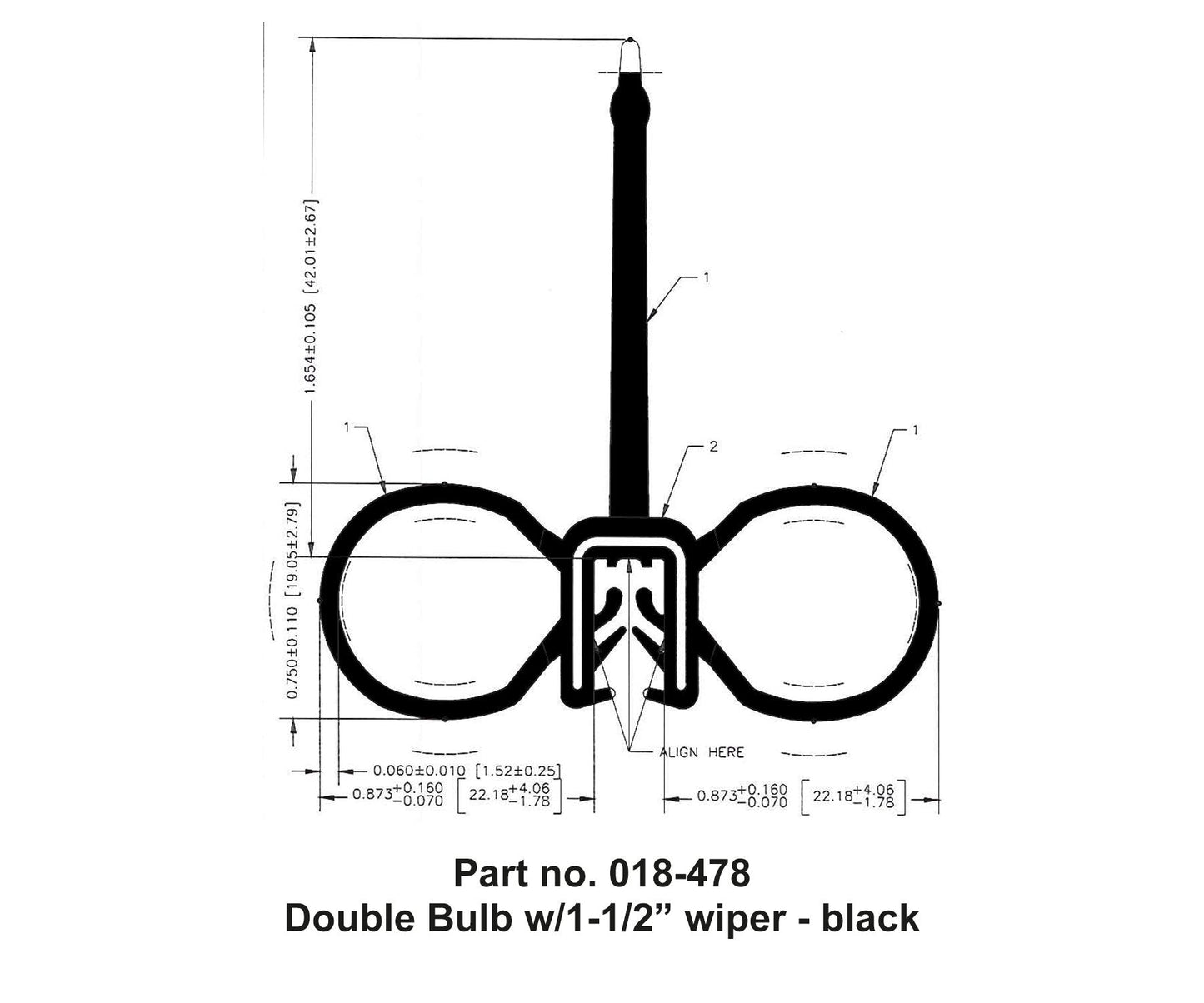 AP Products double bulb seal 35 ft