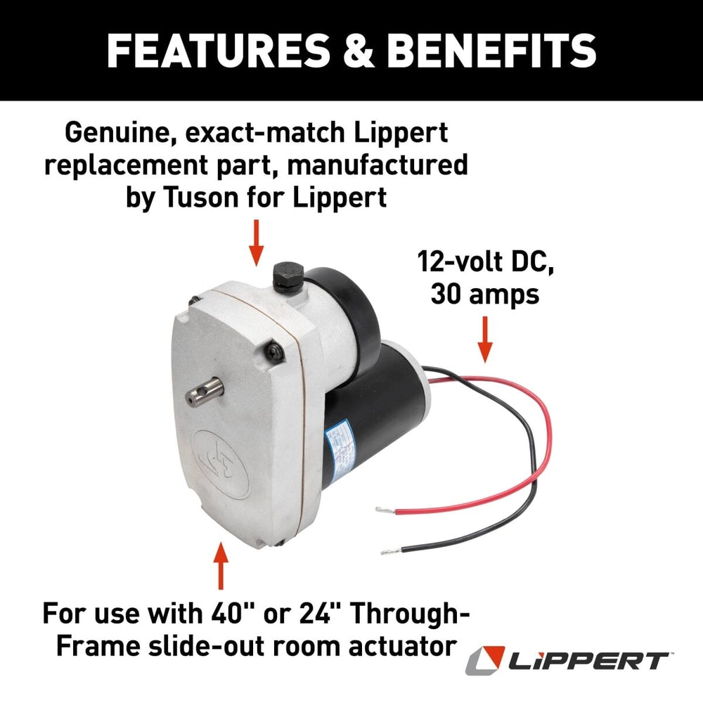 Lippert Through-Frame Slide-Out 18:1 Tuson Motor without Actuator #1-065-041-012 125802