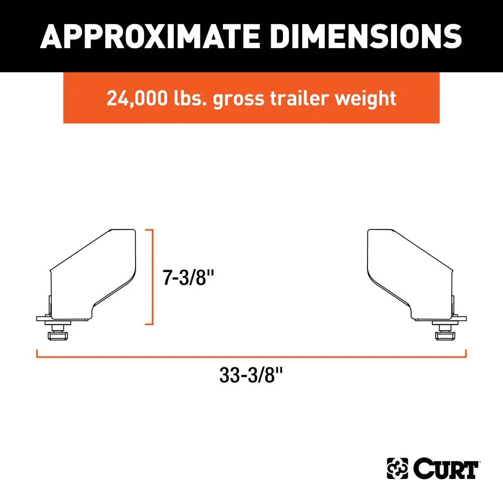 CURT Puck System 5th Wheel Legs | 16017 | Ford Super Duty 8' Bed | 24K