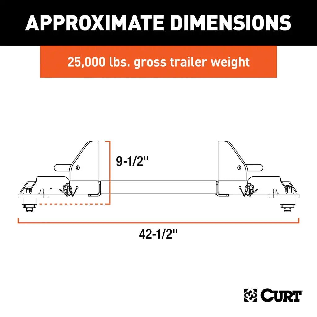 CURT Puck System 5th Wheel Legs | 16021 | Ram 2500/3500 8' Bed | 25K