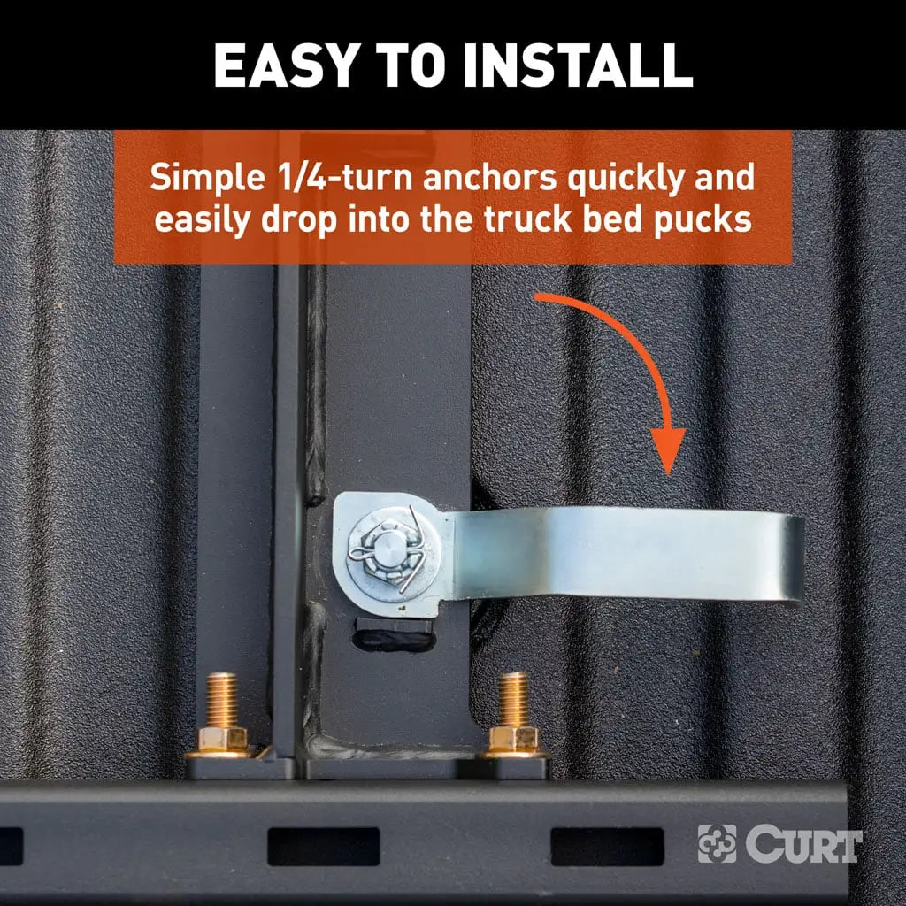 CURT Puck System 5th Wheel Adapter with Rails | 16027 | Chevy/GMC/Ford HD | 25K