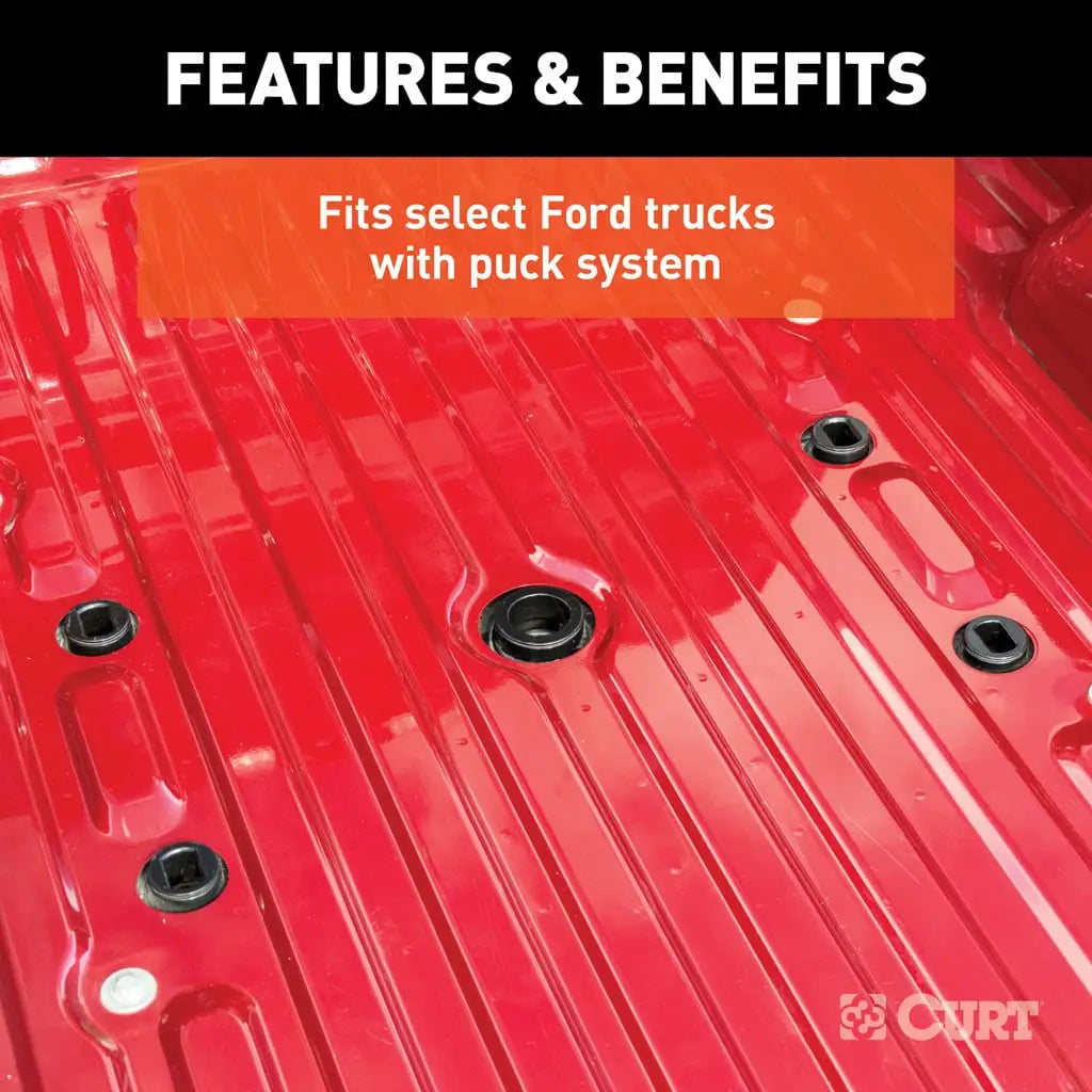 CURT E16 5th Wheel Hitch | 16031 | Ford F-250/F-350/F-450 SD 8' Bed Puck System | 16K