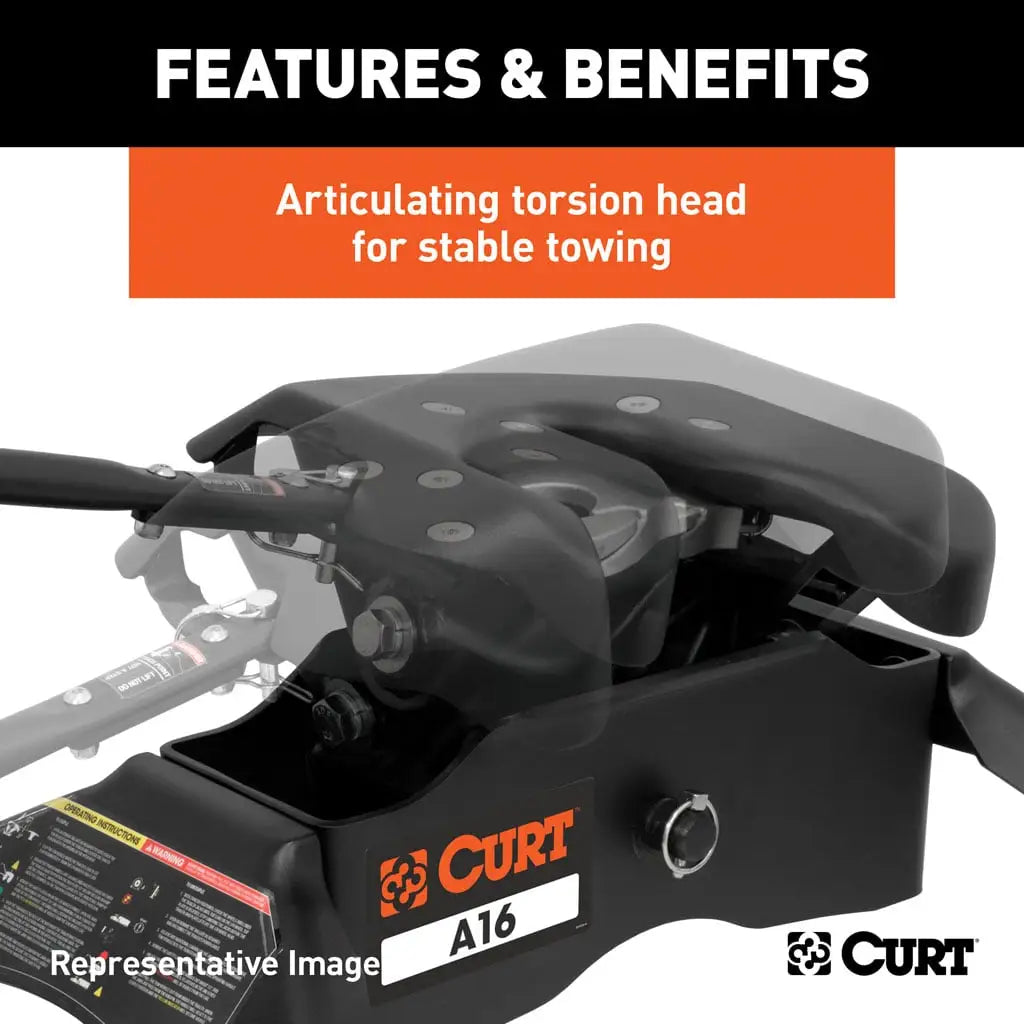 CURT A16 5th Wheel Hitch | 16033 | Ford F-250/F-350/F-450 SD 8' Bed Puck System | 16K