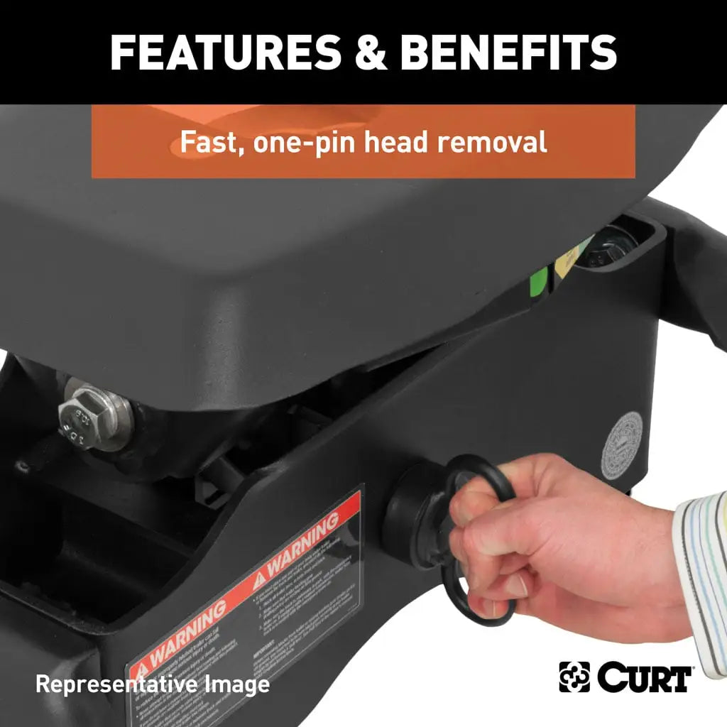 CURT A16 5th Wheel Hitch | 16033 | Ford F-250/F-350/F-450 SD 8' Bed Puck System | 16K