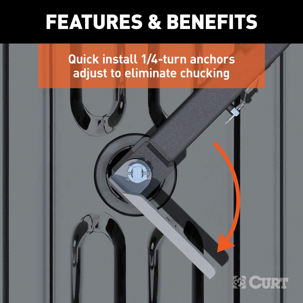 CURT A25 5th Wheel Hitch | 16046 | Ram 2500/3500 8' Bed Puck System | 25K
