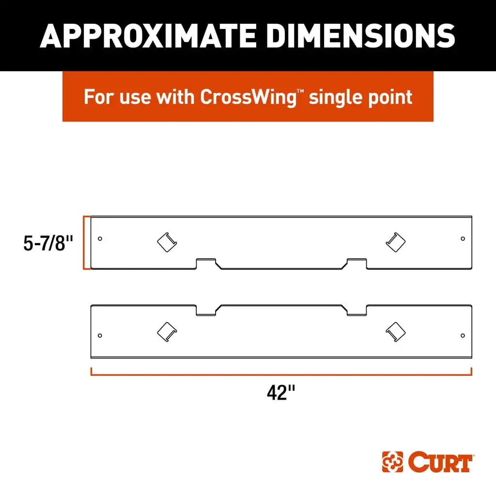 CURT CrossWing 20K 5th Wheel Hitch | 16051 | Gooseneck with Bed Protectors