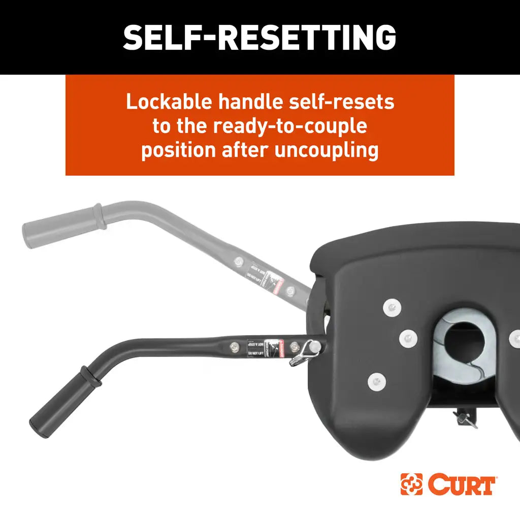 CURT A25 Sliding 5th Wheel Hitch | 16057 | Chevy/GMC/Ford HD Puck + S25 Slider | 25K