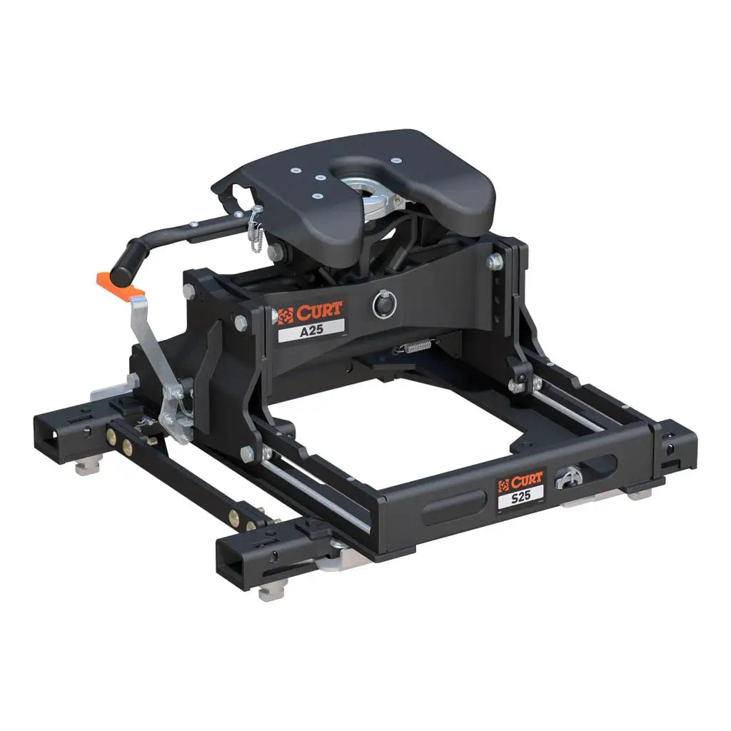 CURT A25 Sliding 5th Wheel Hitch | 16059 | Silverado/Sierra 2500/3500 HD Puck + S25 Slider | 25K