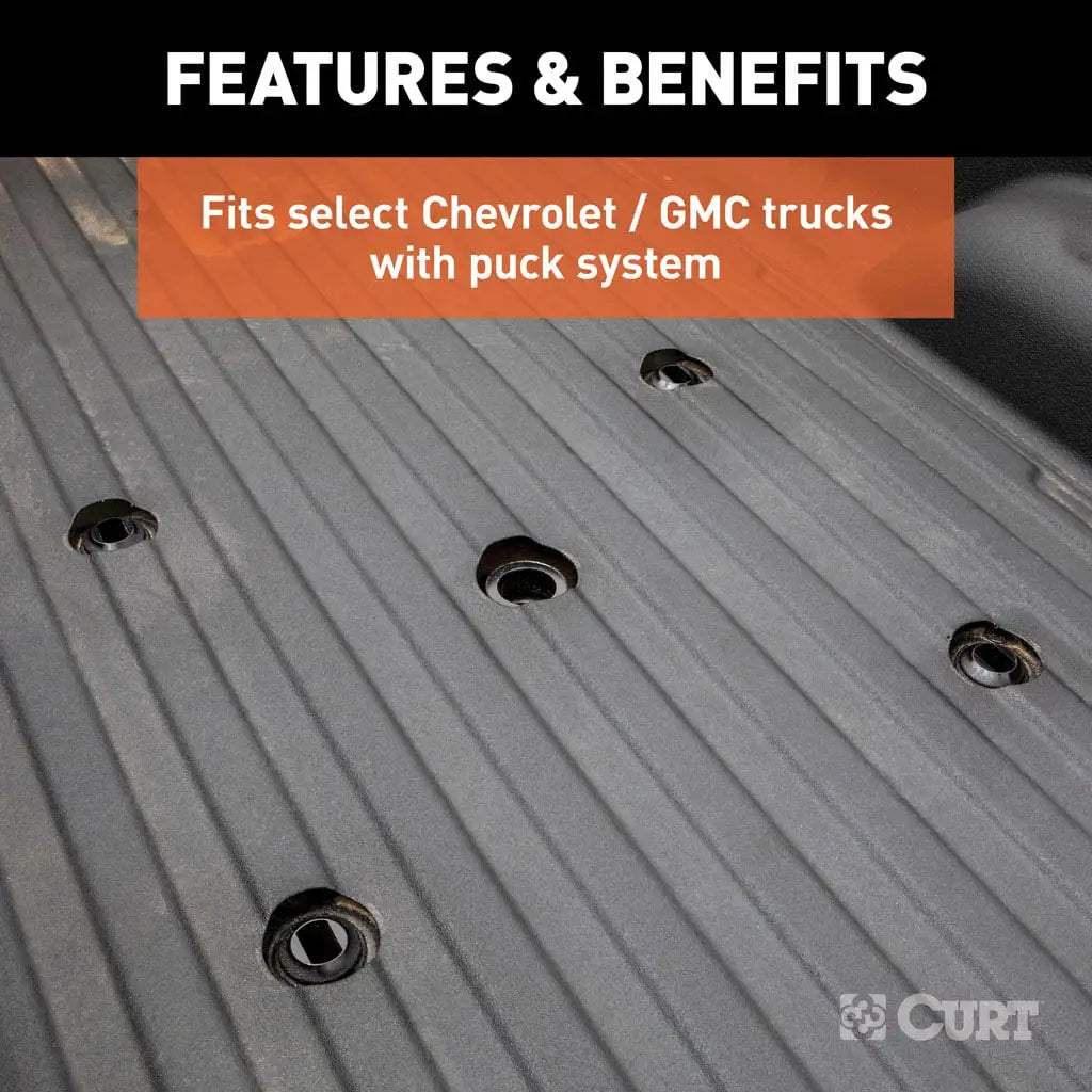 CURT A20 5th Wheel Hitch | 16064 | Silverado/Sierra 2500/3500 HD 8' Bed Puck System | 20K