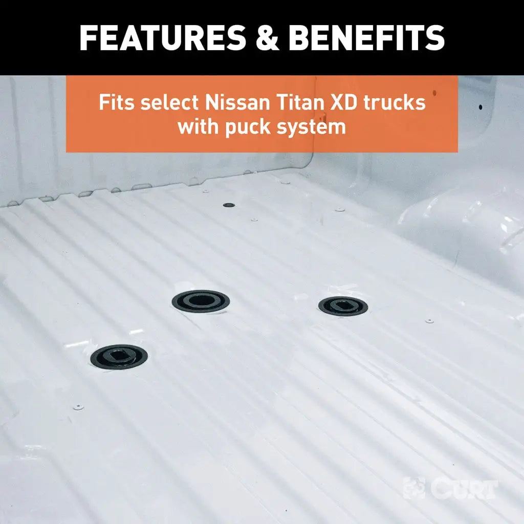CURT E16 5th Wheel Hitch | 16071 | Nissan Titan XD 8' Bed Puck System | 16K