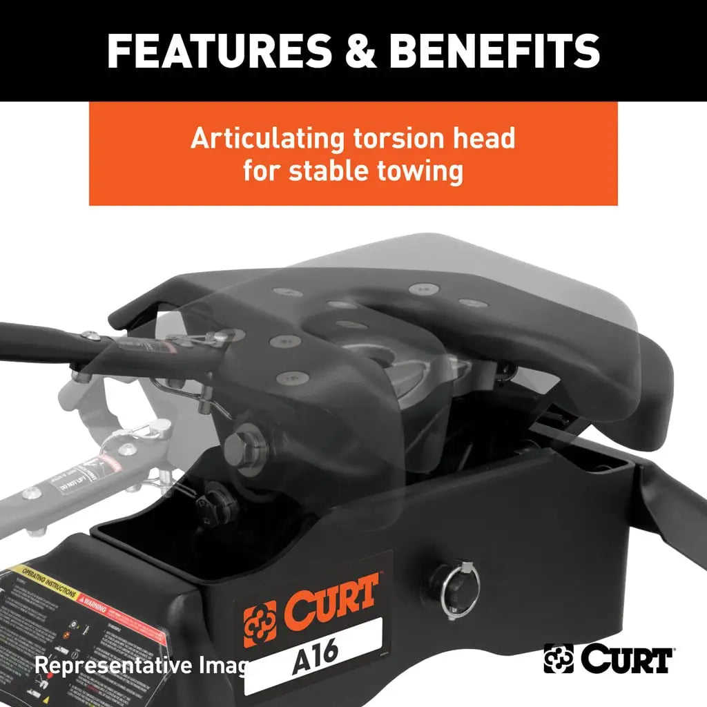 CURT A16 5th Wheel Hitch | 16091 | Silverado/Sierra 2500/3500 HD 8' Bed Puck System | 16K