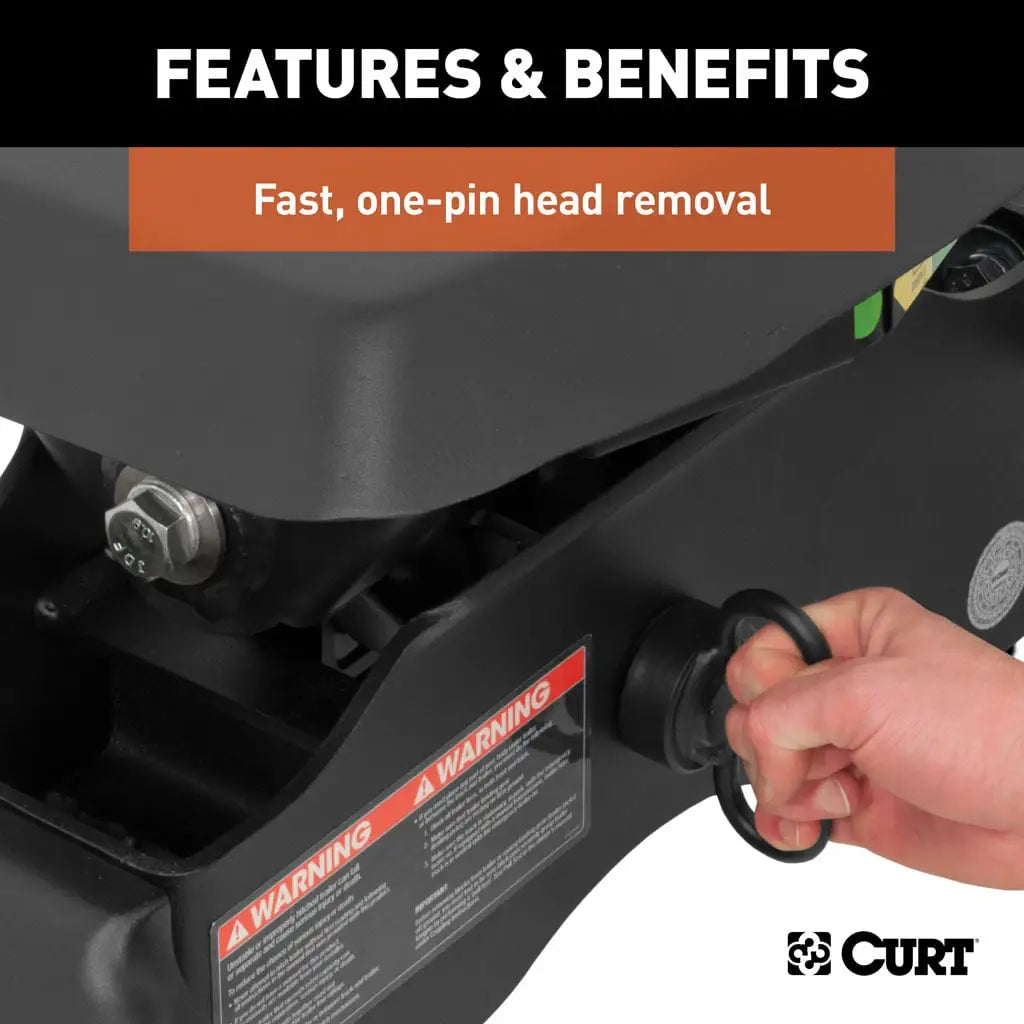 CURT A16 5th Wheel Hitch | 16091 | Silverado/Sierra 2500/3500 HD 8' Bed Puck System | 16K