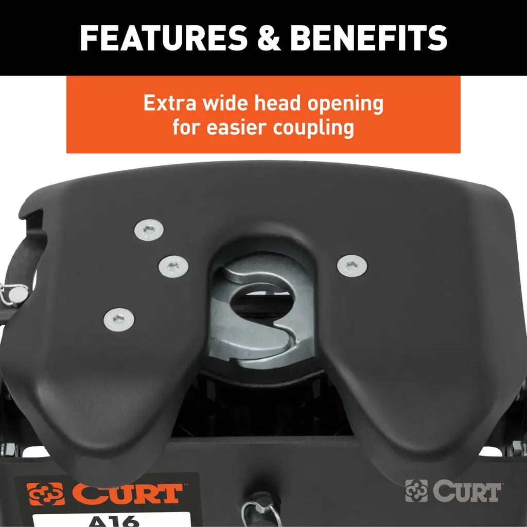 CURT A16 5th Wheel Hitch | 16091 | Silverado/Sierra 2500/3500 HD 8' Bed Puck System | 16K