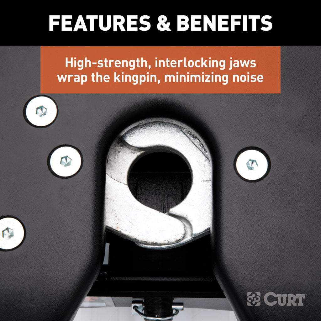 CURT A20 5th Wheel Hitch | 16092 | Silverado/Sierra 2500/3500 HD 8' Bed Puck System | 20K