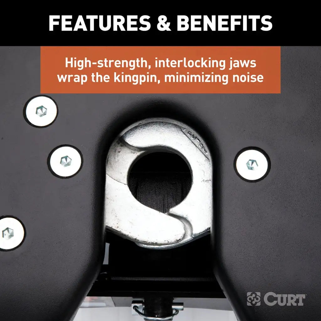 CURT A25 5th Wheel Hitch | 16093 | Silverado/Sierra 2500/3500 HD 8' Bed Puck System | 25K