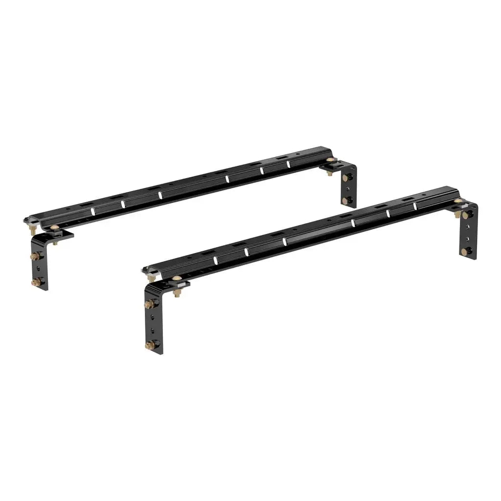 CURT Universal 5th Wheel Base Rails | 16100 | 25K Gloss Black (Rails + Brackets Kit)