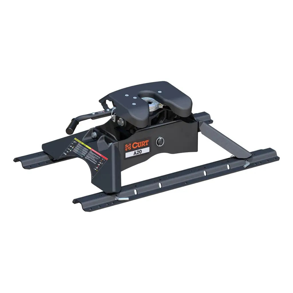 CURT A20 5th Wheel Hitch | 16141 | 20K | Includes Rails