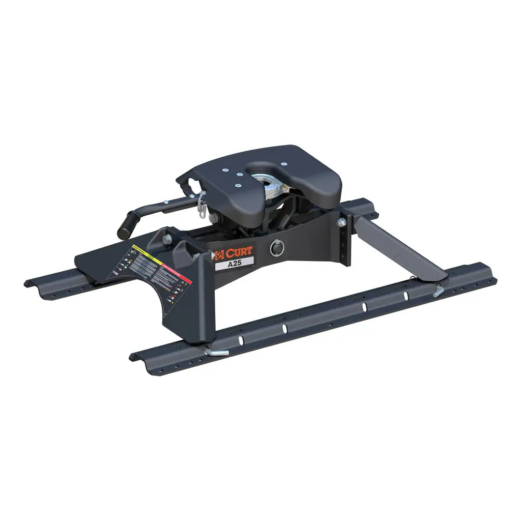CURT A25 5th Wheel Hitch | 16181 | 25K | Includes Rails