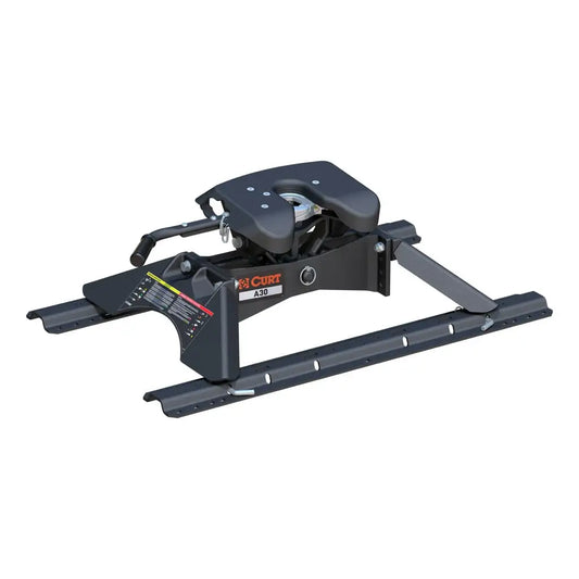 CURT A30 5th Wheel Hitch | 16191 | 30K | Includes Rails