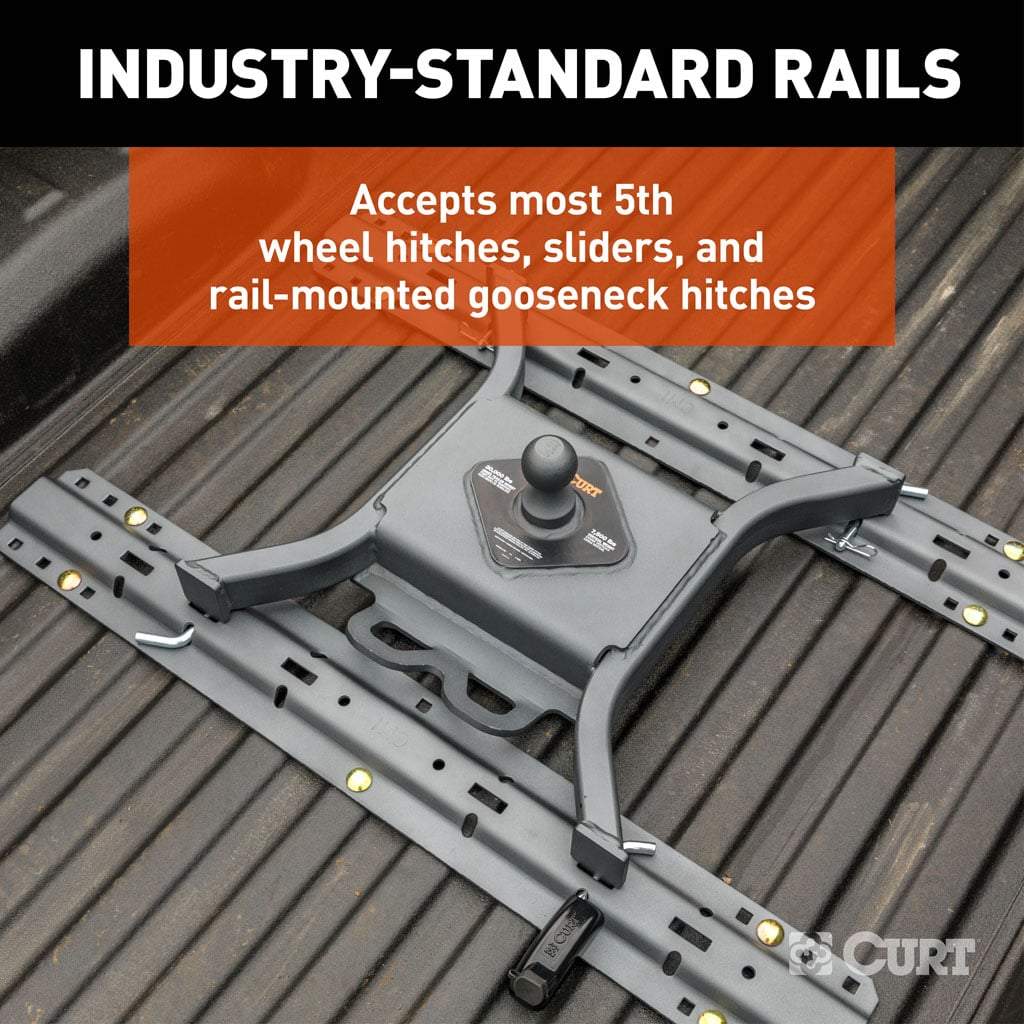 CURT Universal 5th Wheel Base Rails | 16205 | 40K Teridium (Heavy-Duty 80K PSI Alloy)