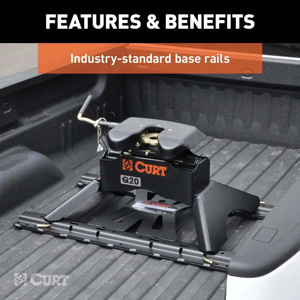 CURT X5 Gooseneck-to-5th-Wheel Adapter Plate | 16210 | For Double Lock | 20K