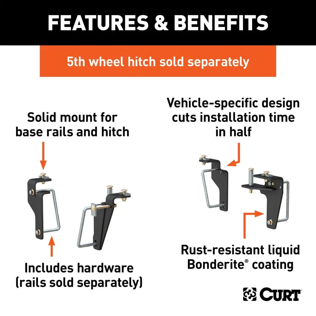 CURT Custom 5th Wheel Brackets | 16430 | Ram 2500/3500