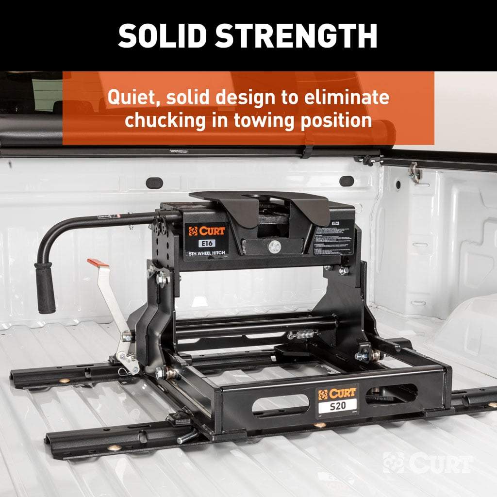 CURT E16 Sliding 5th Wheel Hitch | 16511 | 16K | Industry-Standard Rails Only