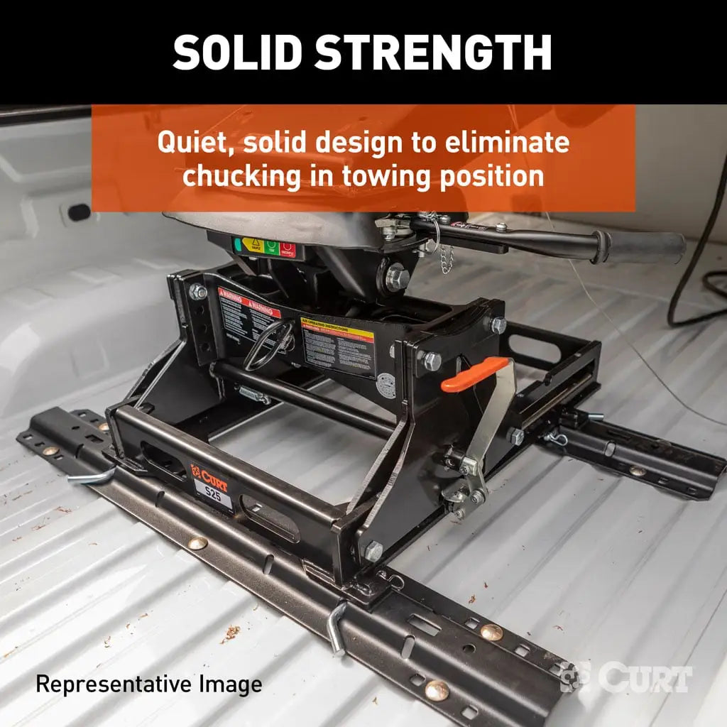 CURT A20 Sliding 5th Wheel Hitch | 16531 | 20K | Industry-Standard Rails Mount