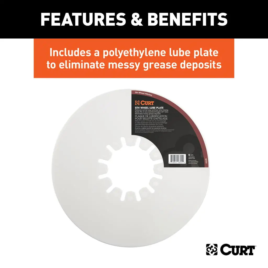 CURT A20 5th Wheel Hitch | 16141 | 20K | Includes Rails