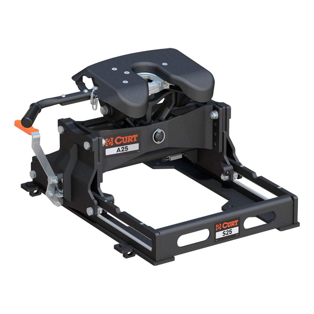 CURT A25 Sliding 5th Wheel Hitch | 16551 | 25K | Industry-Standard Rails Mount