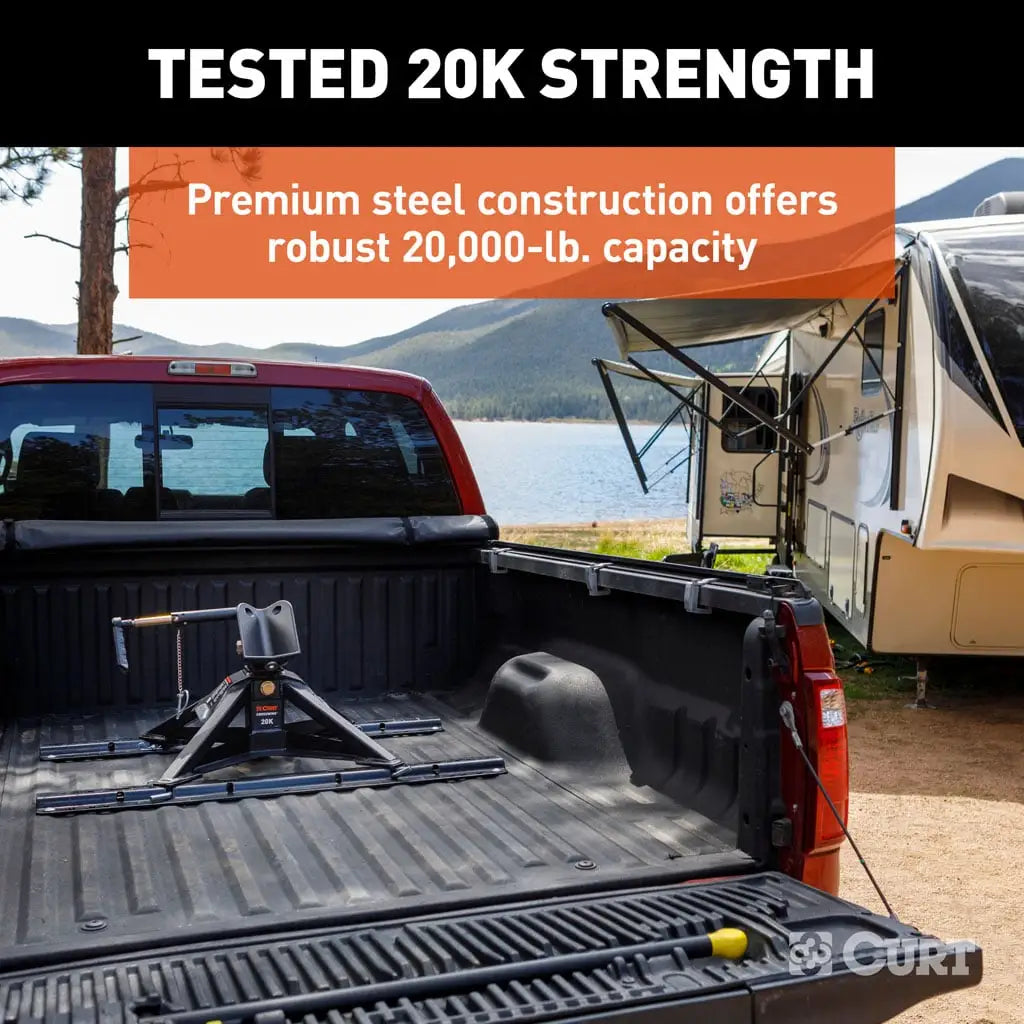 CURT CrossWing 20K 5th Wheel Hitch | 16600 | Industry-Standard Rails