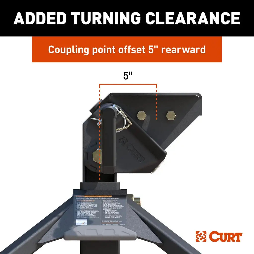 CURT CrossWing 20K 5th Wheel Hitch | 16600 | Industry-Standard Rails