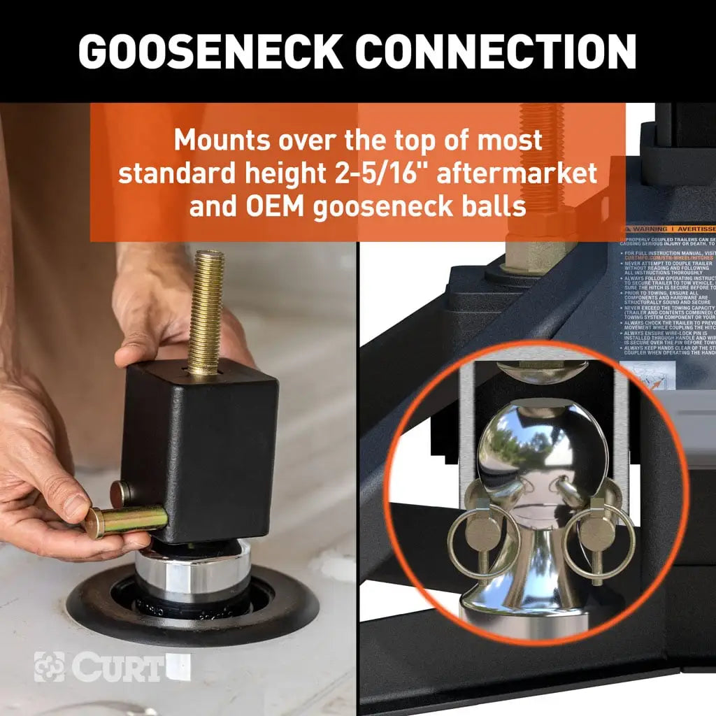 CURT CrossWing 20K 5th Wheel Hitch | 16602 | Single-Point Gooseneck (No Bed Protectors)