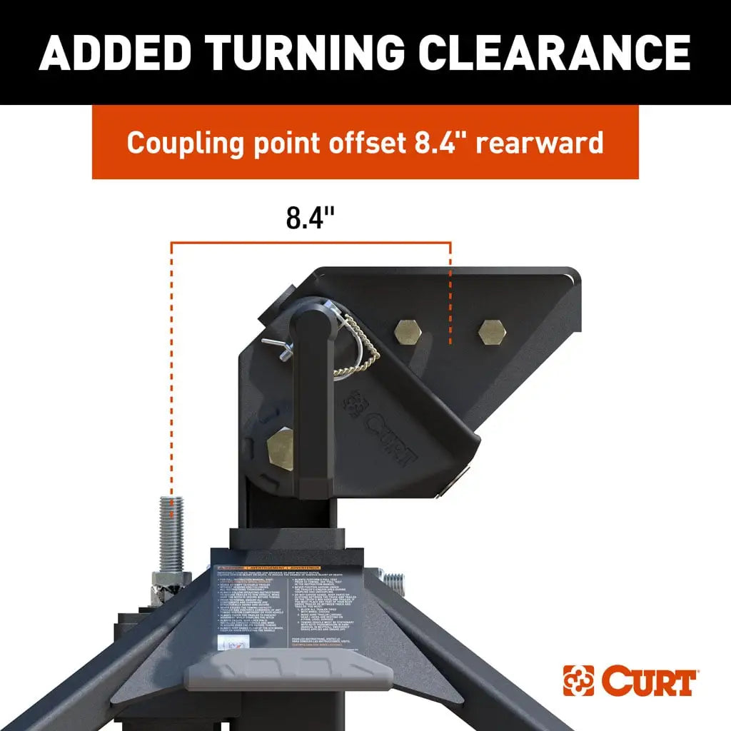 CURT CrossWing 20K 5th Wheel Hitch | 16602 | Single-Point Gooseneck (No Bed Protectors)