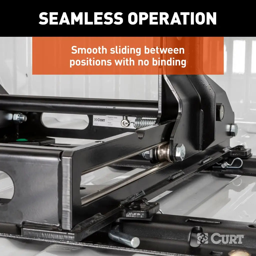 CURT E16 Sliding 5th Wheel Hitch | 16611 | 16K | Includes Rails